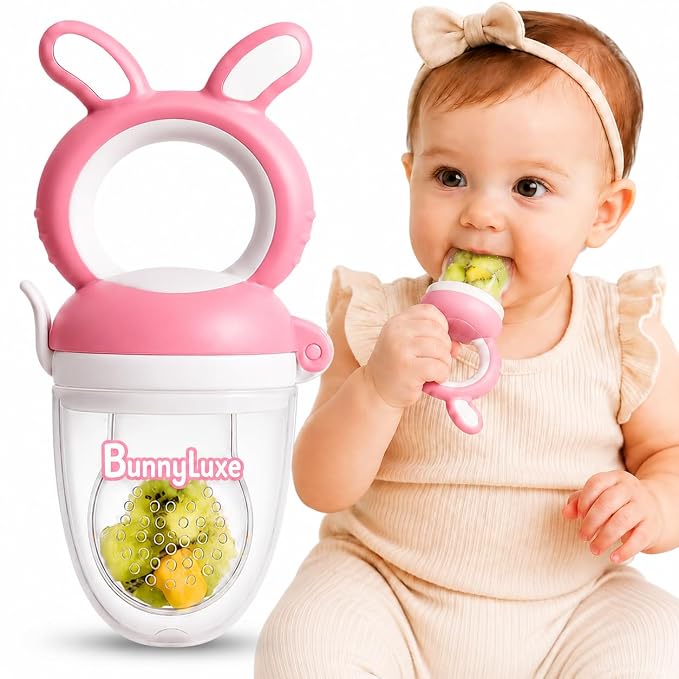 Silicone Baby Fruit Feeder Pacifier 🍓👶 | Safe Self Feeding & Teething Relief 🍼 | Baby Led Weaning (BLW) | 4-10 Months+